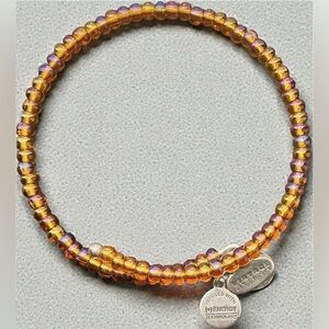 Alex and Ani Highwire TOPAZ Shimmering Sea Beaded Bangle Bracelet